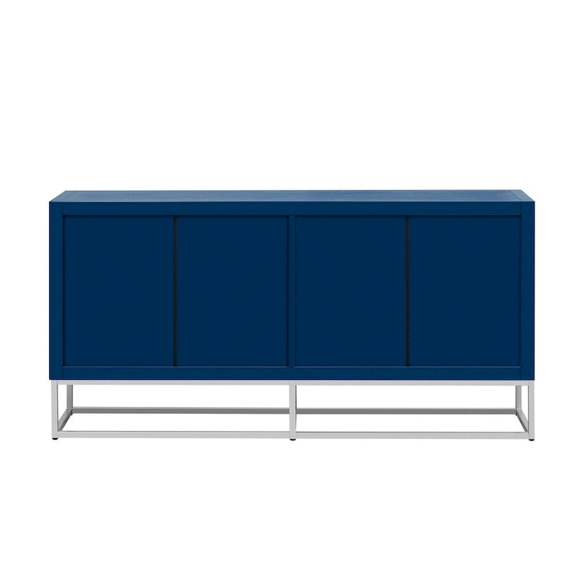 Buffet moderne avec pieds de support uniques et étagères réglables