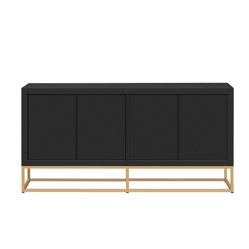 Buffet moderne avec pieds de support uniques et étagères réglables