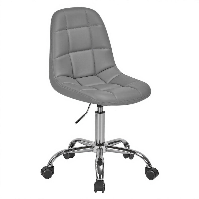 Chaise de bureau à domicile sans accoudoirs, chaise de bureau d'ordinateur réglable en hauteur avec roulettes