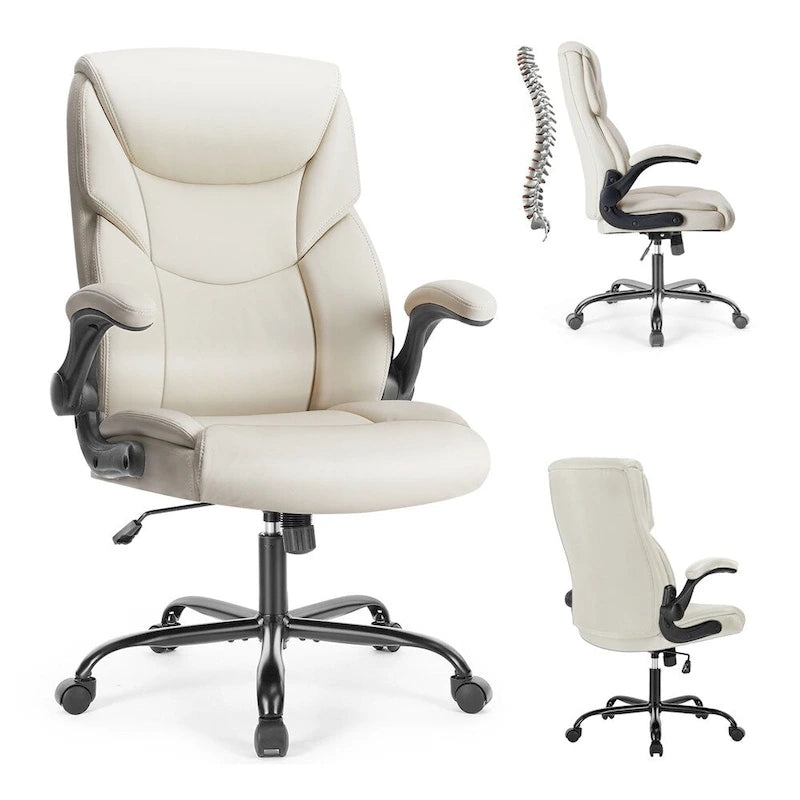 Chaise de bureau ergonomique réglable avec accoudoirs relevables