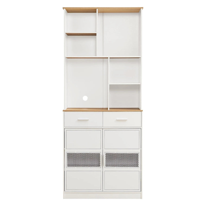Colonne de rangement à linge de 183 cm - Blanche
