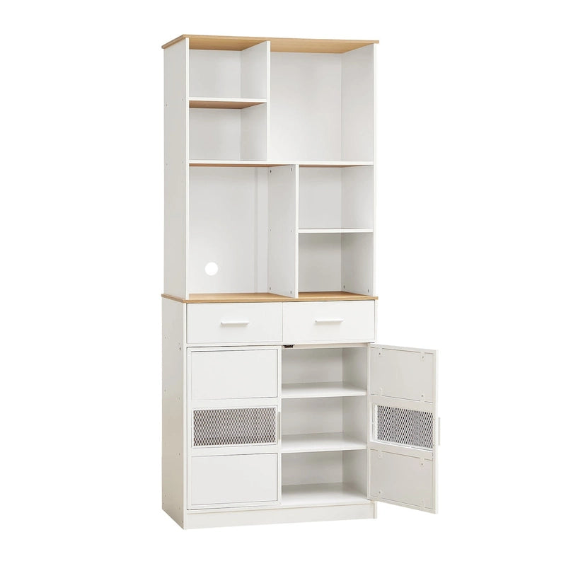 Colonne de rangement à linge de 183 cm - Blanche