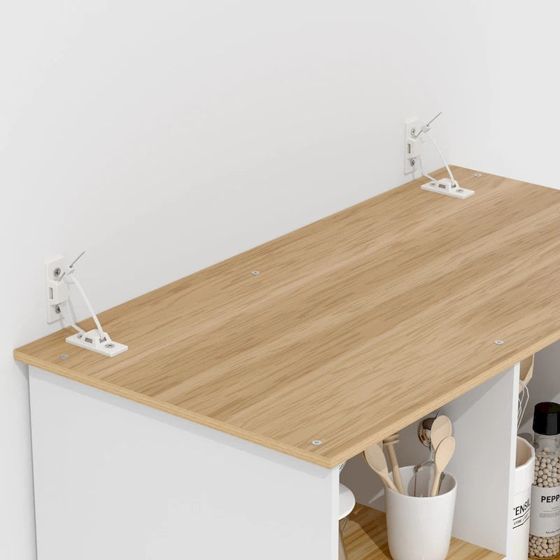 Colonne de rangement à linge de 183 cm - Blanche